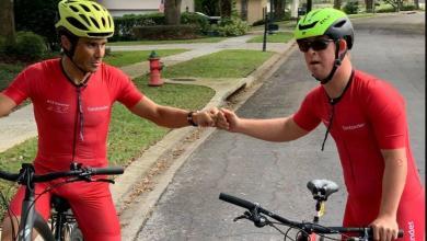 Instagram Gómez Noya y Chris Nikic sobre la bici